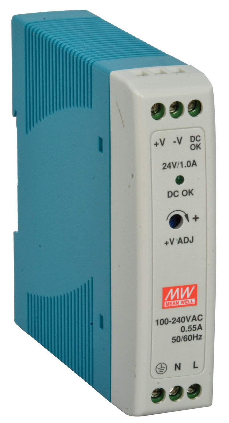 MEAN WELL MDR2024 AC to DC DINRail Power Supply 24V 1 Amp 24W 15 1943385