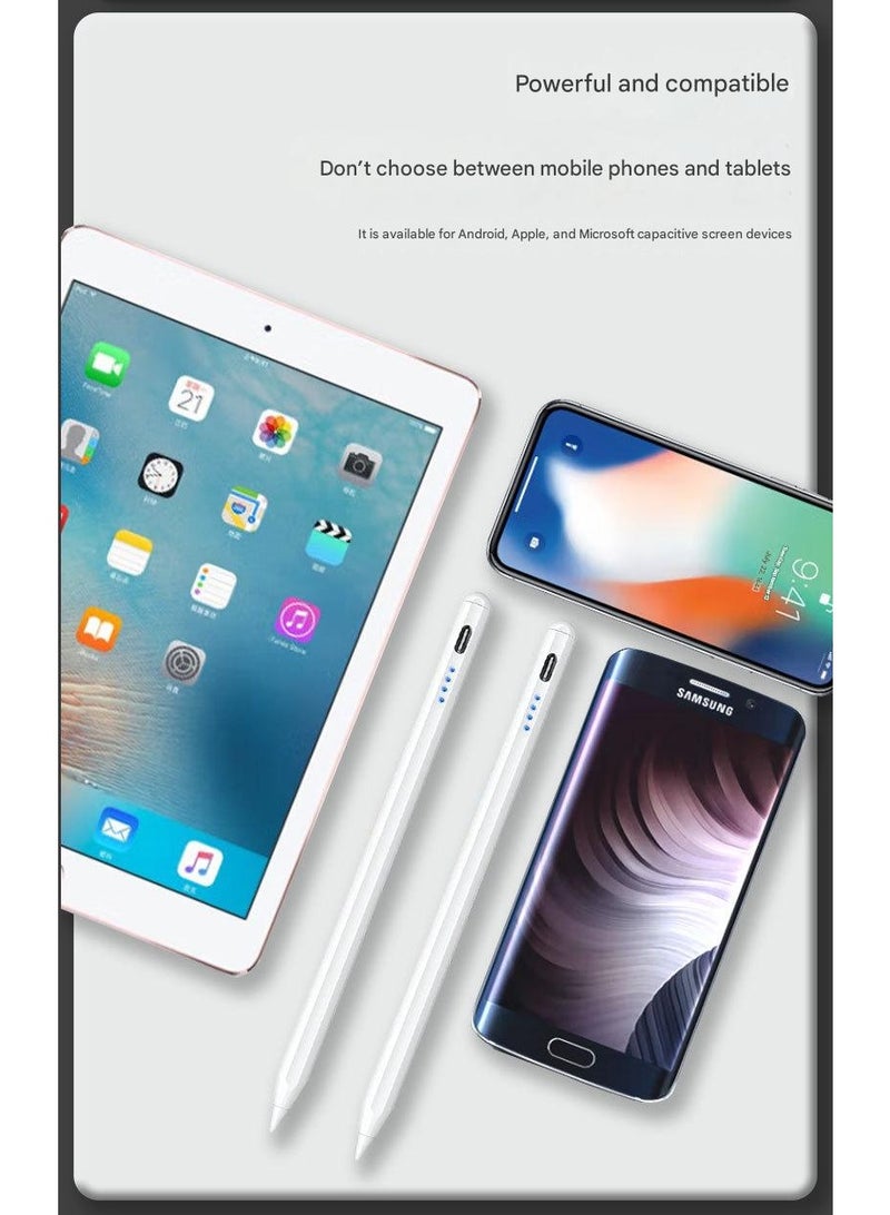 قلم لمس عالمي للأجهزة اللوحية، قلم لمس لأجهزة iPad، قلم Apple Pencil، الهواتف المحمولة لهواتف Huawei وLenovo وSamsung وXiaomi وRedmi. اشحن الجهاز قبل الاستخدام. - Image 4
