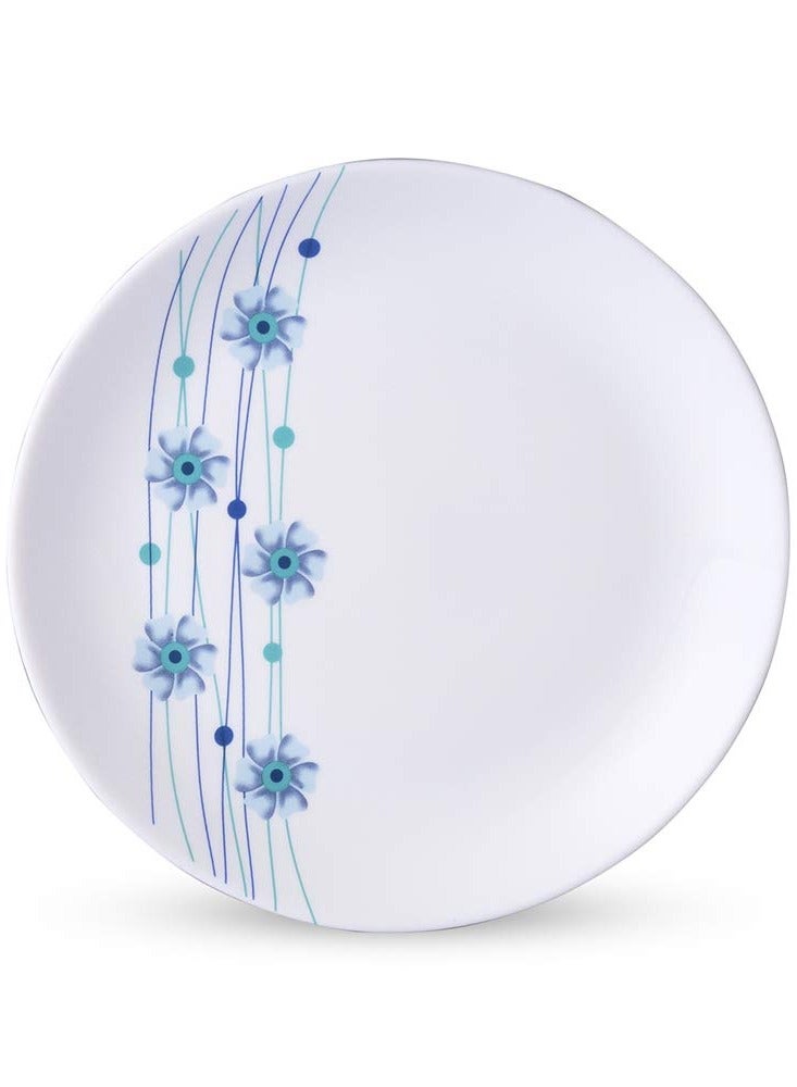 بريتيش شيف طقم عشاء أوبال أواني 21 قطعة - آمن للاستخدام في الميكروويف وغسالة الأطباق - طقم أواني طعام بلوبيل مع 6 قطع طبق كامل/6 قطع طبق جانبي/6 قطع وعاء خضروات/2 قطعة طبق تقديم/1 قطعة طبق أرز - أبيض - Image 5