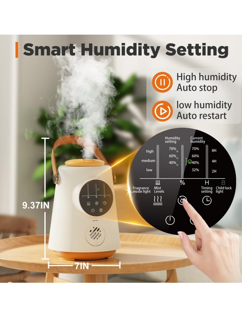 Captaintech Humidifiers for Bedroom, 2.5L Ultrasonic Cool Mist Humidifiers for Baby Home Office Nursery & Plants, Top Fill Air Humidifier, Super Silent Sleep Mode，Auto Shut-Off (Smart Humidity Setting) - Image 2