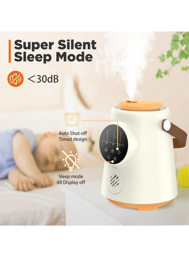 Captaintech Humidifiers for Bedroom, 2.5L Ultrasonic Cool Mist Humidifiers for Baby Home Office Nursery & Plants, Top Fill Air Humidifier, Super Silent Sleep Mode，Auto Shut-Off (Smart Humidity Setting) - Image 4