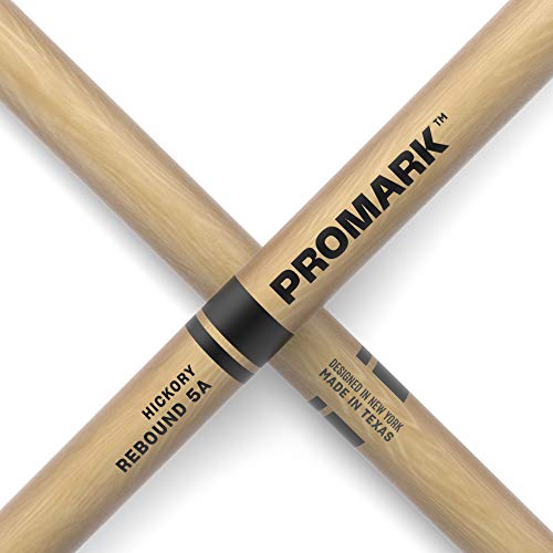 ProMark برو مارك ريباوند 5A هيكوري درامستكس، رأس نايلون بيضاوي، 1 زوج - Image 5