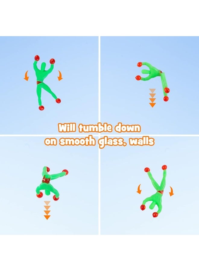 Shindel شيندل 50 قطعة من متسلقي الجدران المرنين، ألعاب لاصقة للجدران، مجموعة هدايا للحفلات للأطفال، ألعاب فidget ممتعة، جوائز صفية، حشوات بيض سلة عيد الفصح للأطفال - Image 3