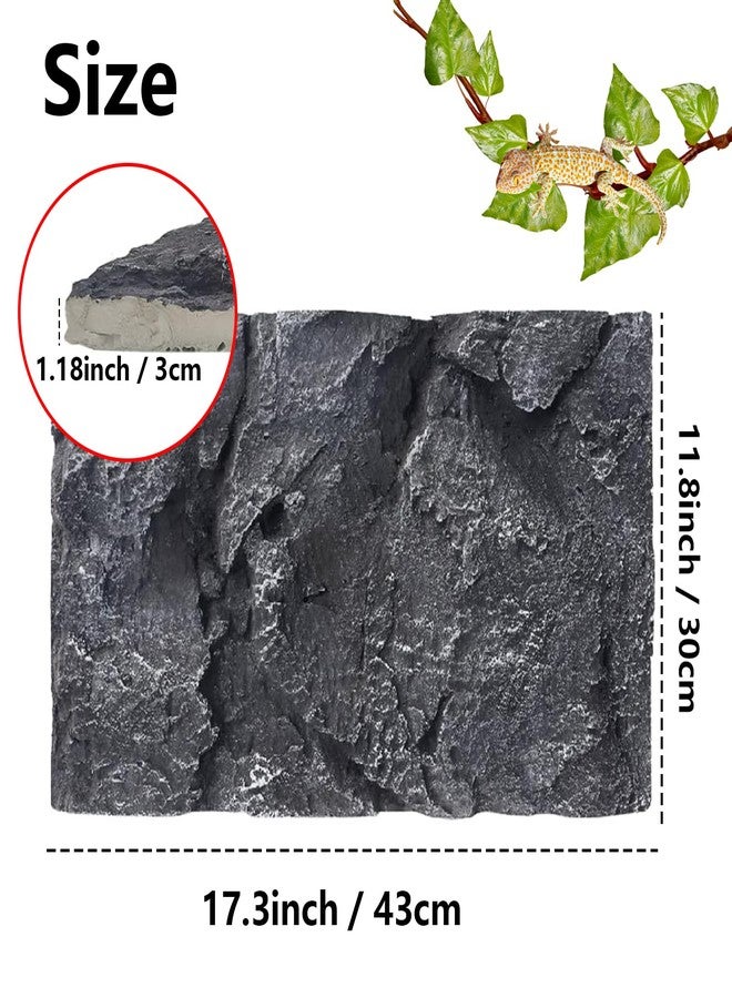 هامليدي خلفية صخرية ثلاثية الأبعاد لحوض الزواحف، مقاس 17×11.8 بوصة، مناسبة لأحواض الزواحف، وأحواض التنانين الملتحية، وأحواض السحالي، والوزغات، والإغوانا، والثعابين، والعناكب. - Image 5