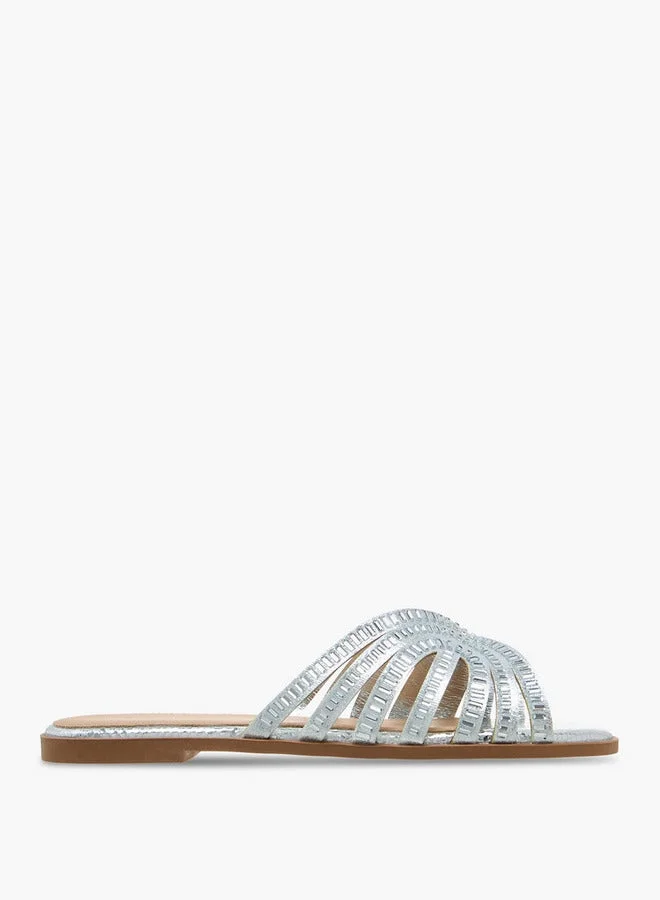 Flora Bella Women Embellished Slide Sandals