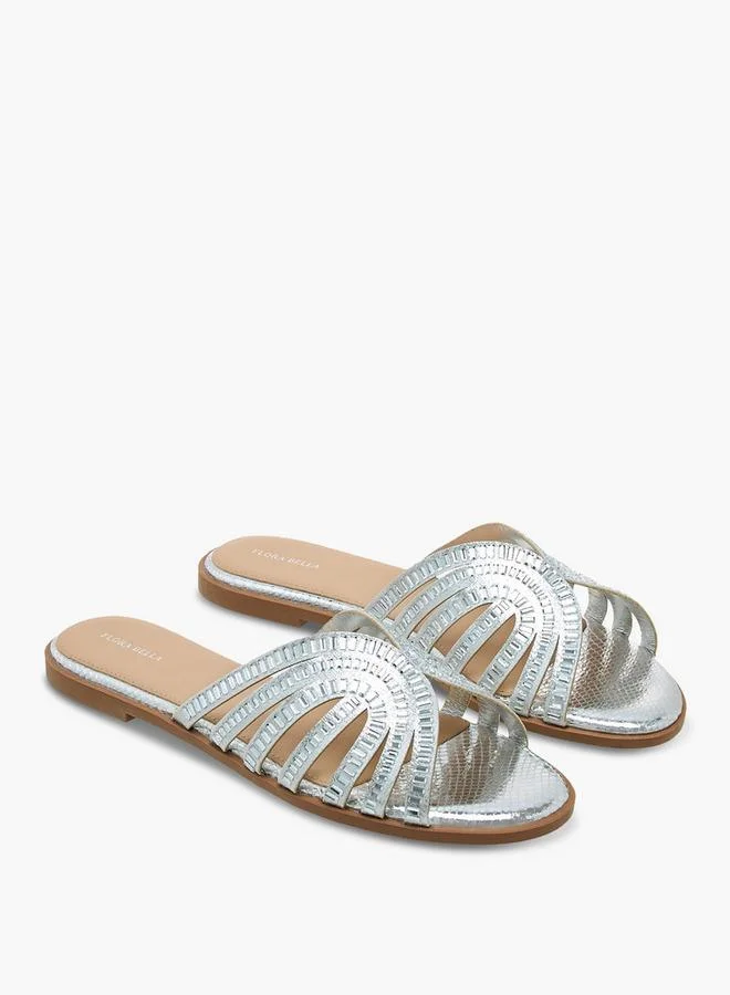 Flora Bella Women Embellished Slide Sandals