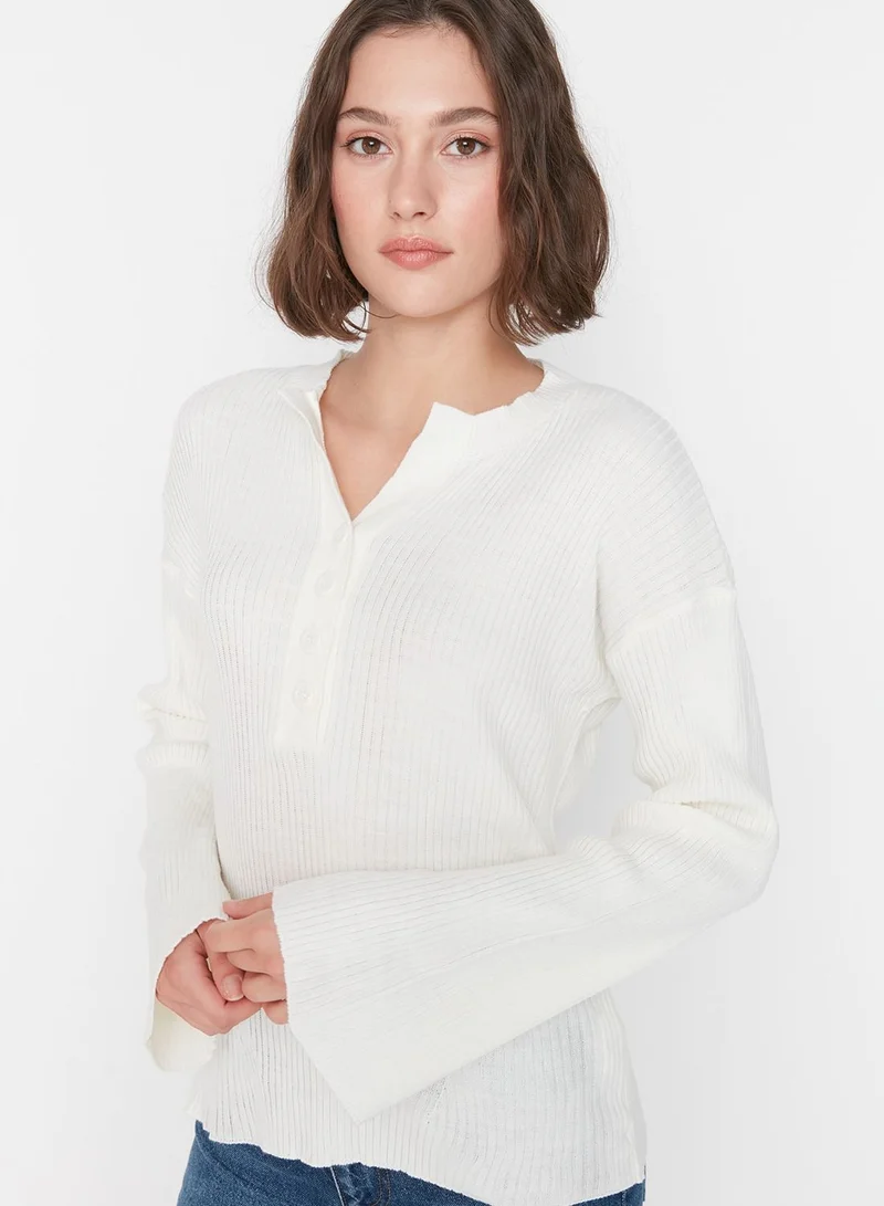 trendyol Button Detailed Knitted Sweater