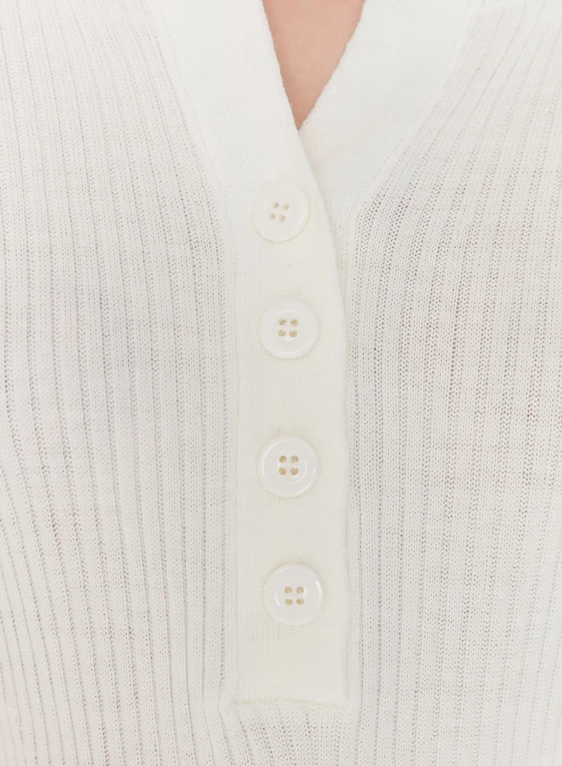 trendyol Button Detailed Knitted Sweater