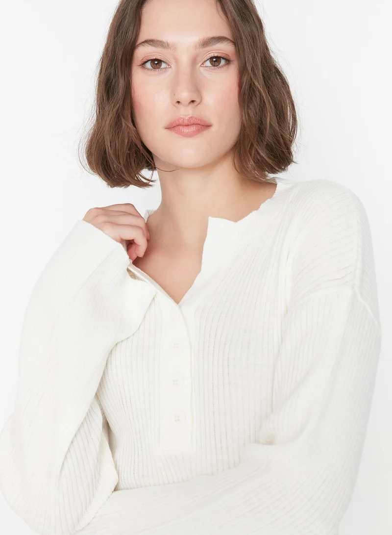 trendyol Button Detailed Knitted Sweater