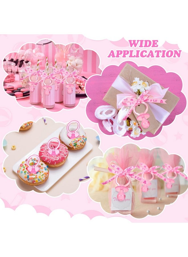 كوم قلادة لهايات لحفلات استقبال المولود الجديد من كومي، مكونة من 36 قطعة، مصنوعة من الأكريليك، هدايا حفلات الأطفال، قلادة لهايات ساحرة، لتزيين حفلات استقبال المولود الجديد، مبعثرة على الطاولة (وردي) - Image 3