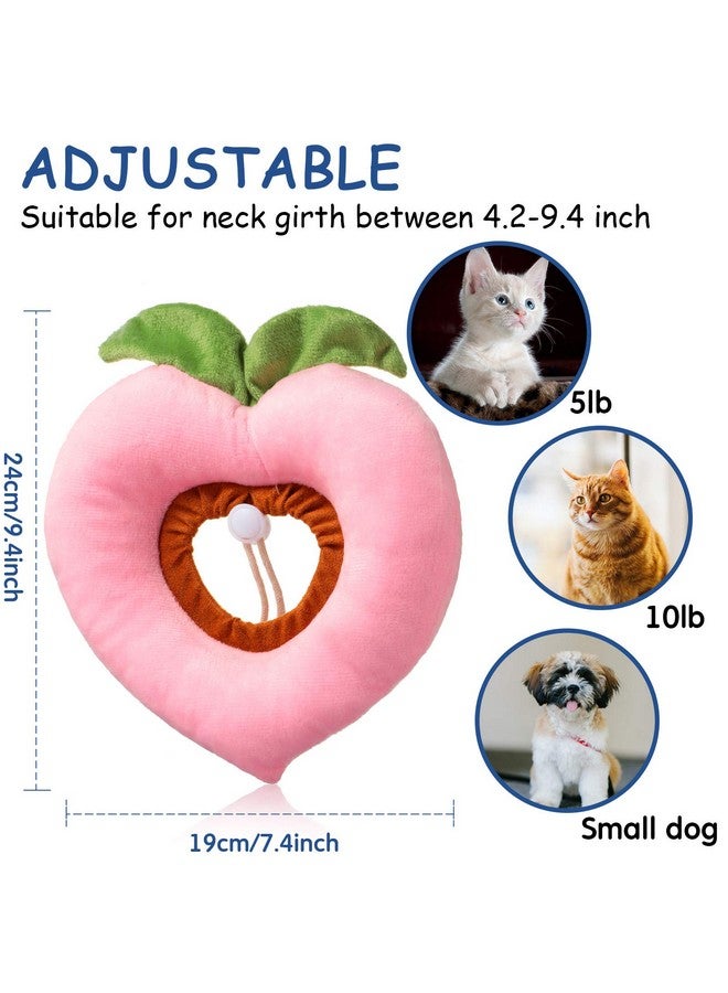 Weewooday 4 Pieces Cat Recovery Collar Cute Cat Neck Cone Cat Elizabeth Padded E Collar Anti Bite Lick Dog Collar With Smooth Texture For Kitten And Cat - Image 3