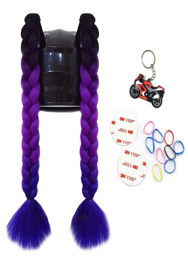 GYMARK 2 Psc Helmet Pigtail Motorcycle Helmet Ponytail Bicycle Helmet Braids Hair Tails for Any Helmets Decorations Cup Reusable (C) - Image 1
