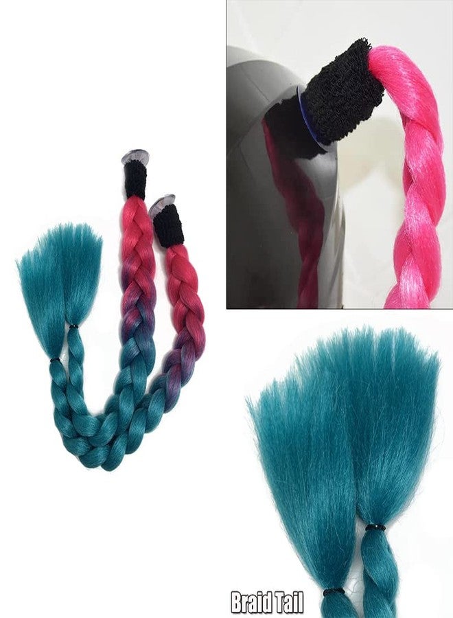 GYMARK 2 Psc Helmet Pigtail Motorcycle Helmet Ponytail Bicycle Helmet Braids Hair Tails for Any Helmets Decorations Cup Reusable (C) - Image 5