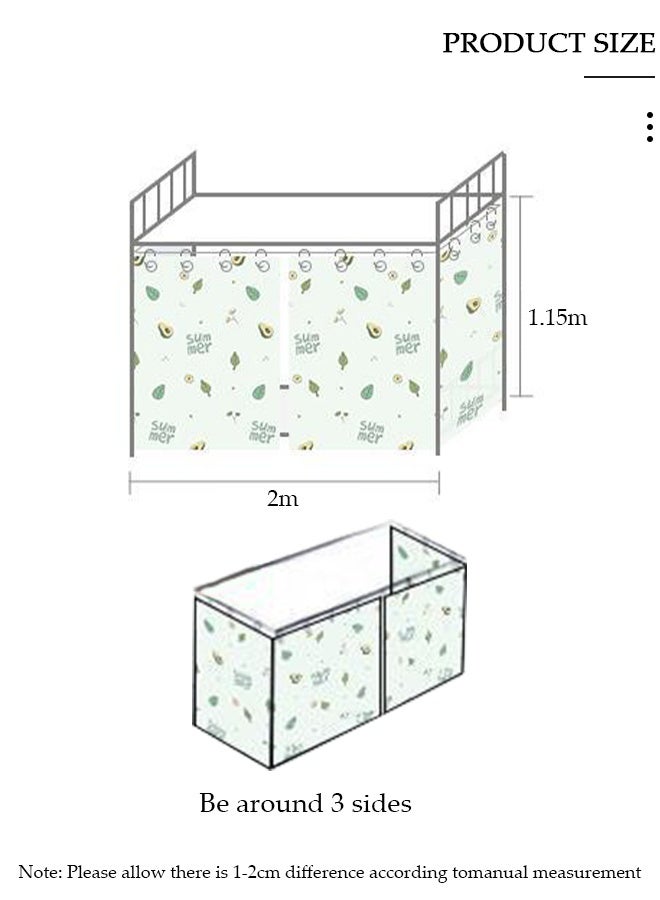 DUNISO ستائر سرير بطابقين في السكن الجامعي، غطاء سرير مضاد للغبار، ستائر سرير بطابقين معتمة، ستائر غرفة السكن الجامعي مضادة للضوء، ديكور خلفية للخصوصية، ستائر معتمة، 2 لوحات - Image 4