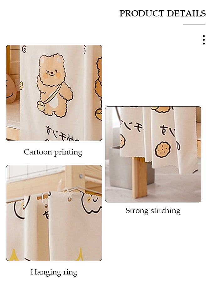 DUNISO ستائر سرير بطابقين في السكن الجامعي، غطاء سرير مضاد للغبار، ستائر سرير بطابقين معتمة، ستائر غرفة السكن الجامعي مضادة للضوء، ديكور خلفية للخصوصية، ستائر معتمة، 2 لوحات - Image 2