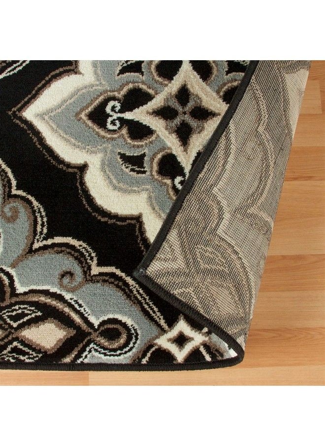 Superior Area Rugs For Bedroom Farmhouse Kitchen Entryway Laundry Room ; Living Room Decor ; Crawford Collection 2' 7"' X 8' Black  - Image 4