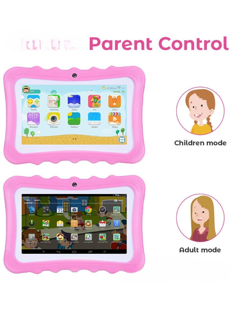 AROAQ Q7 Kids Tablet PC, 7 Inch Large Display Dual Cameras Toddler Pad, 2GB RAM 16GB ROM Wifi Bluetooth Kids Touch Pad, Octa Core Processor Portable Tablet Computer, (1pc, Green) - Image 4