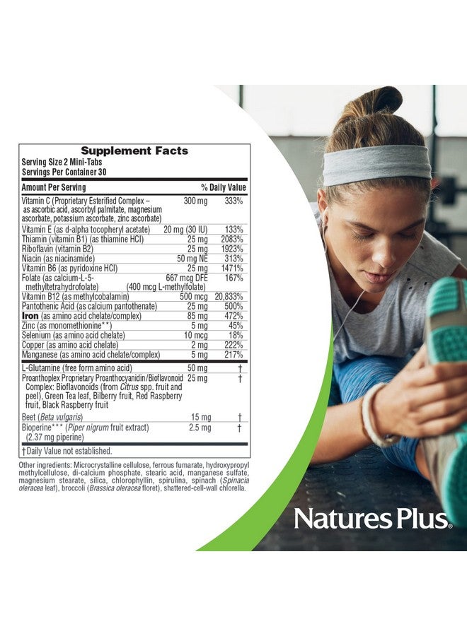 NaturesPlus Hema-Plex Iron - 60 Slow-Release Mini-Tabs - 2 Pack - 85 mg Chelated Iron - Total Blood Health - With Vitamin C & Bioflavonoids - Vegan, Gluten Free - 60 Total Servings - Image 4