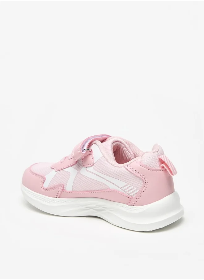 شو اكسبرس Panelled Sports Shoes with Hook and Loop Closure