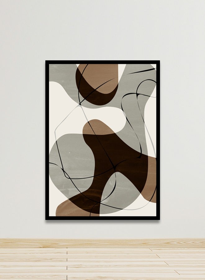 Marktna Canvas Wall Art For Wall Decoration Abstract Design With A Hollow Black Frame Size 120x80cm One Piece - Image 1