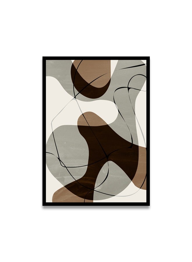 Marktna Canvas Wall Art For Wall Decoration Abstract Design With A Hollow Black Frame Size 120x80cm One Piece - Image 2