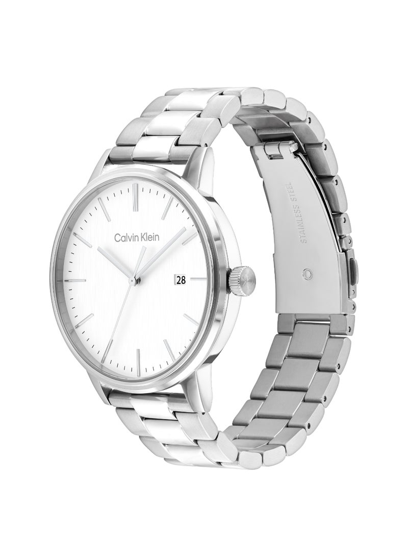 CALVIN KLEIN Round Analog Men'S White Case Watch - 25200477 - Image 1