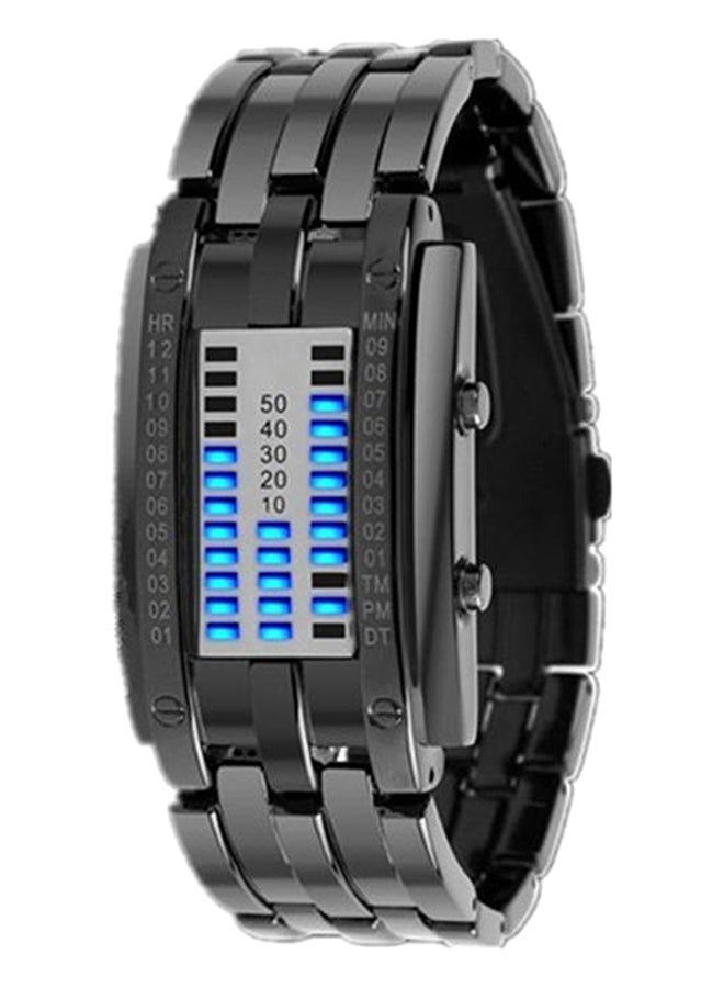 NIBEMINENT Waterproof Stainless Steel ED Electronic Display Watch J3564-7-KM - Image 1