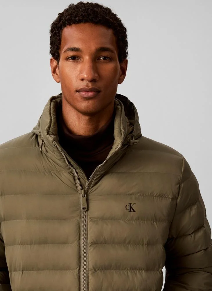 Calvin Klein Jeans  Lightweight Packable Hood Puffer Jacket for Men | Best Price UAE
