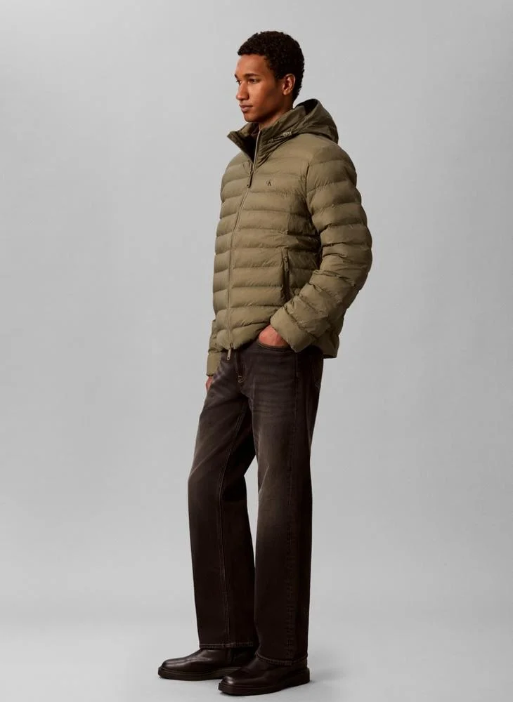 Calvin Klein Jeans  Lightweight Packable Hood Puffer Jacket for Men | Best Price UAE