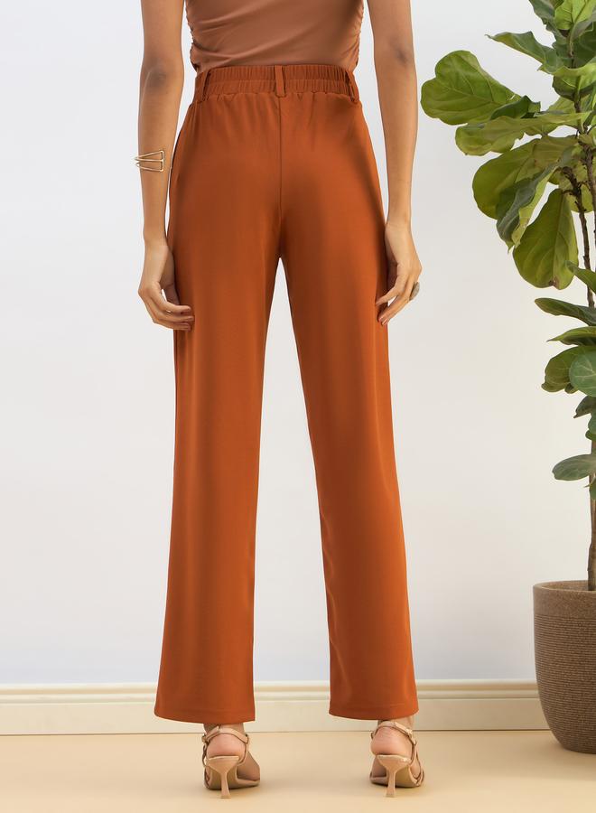 ساسافراس بنطلون نسائي ساسافراس مستقيم بخصر أمامي - Image 5