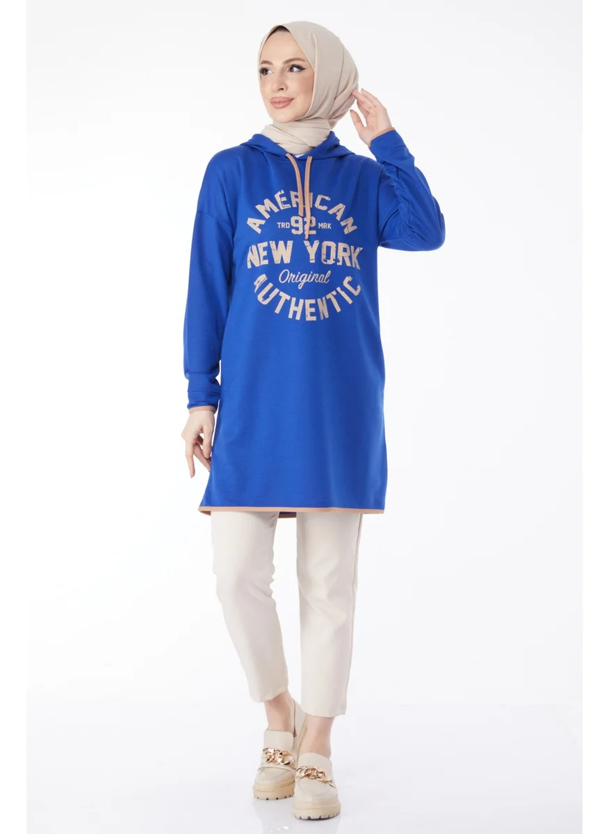 Tofisa 13130-SAKS Front Printed Sweatshirt