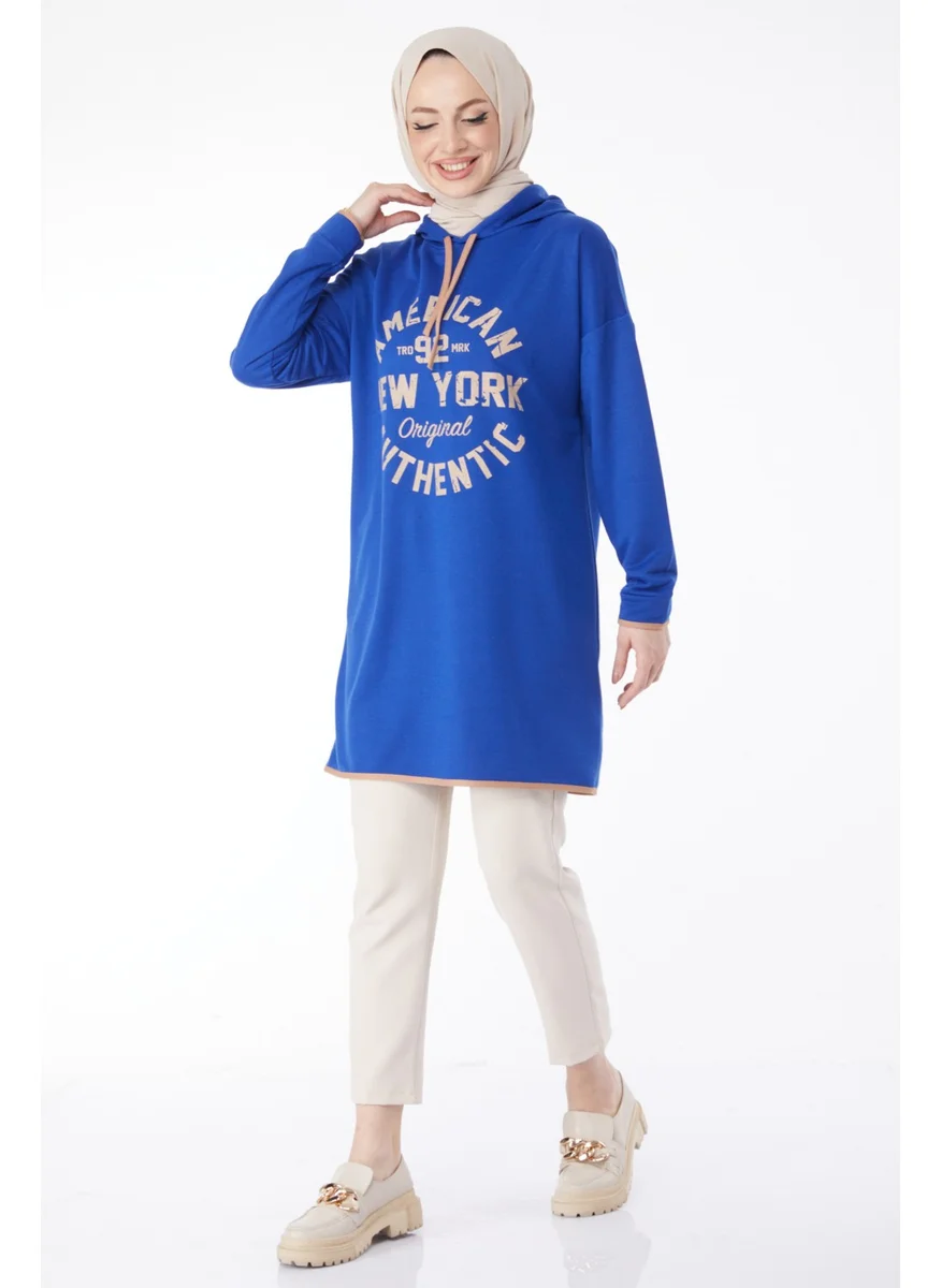 Tofisa 13130-SAKS Front Printed Sweatshirt
