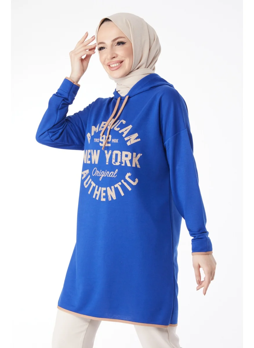 Tofisa 13130-SAKS Front Printed Sweatshirt