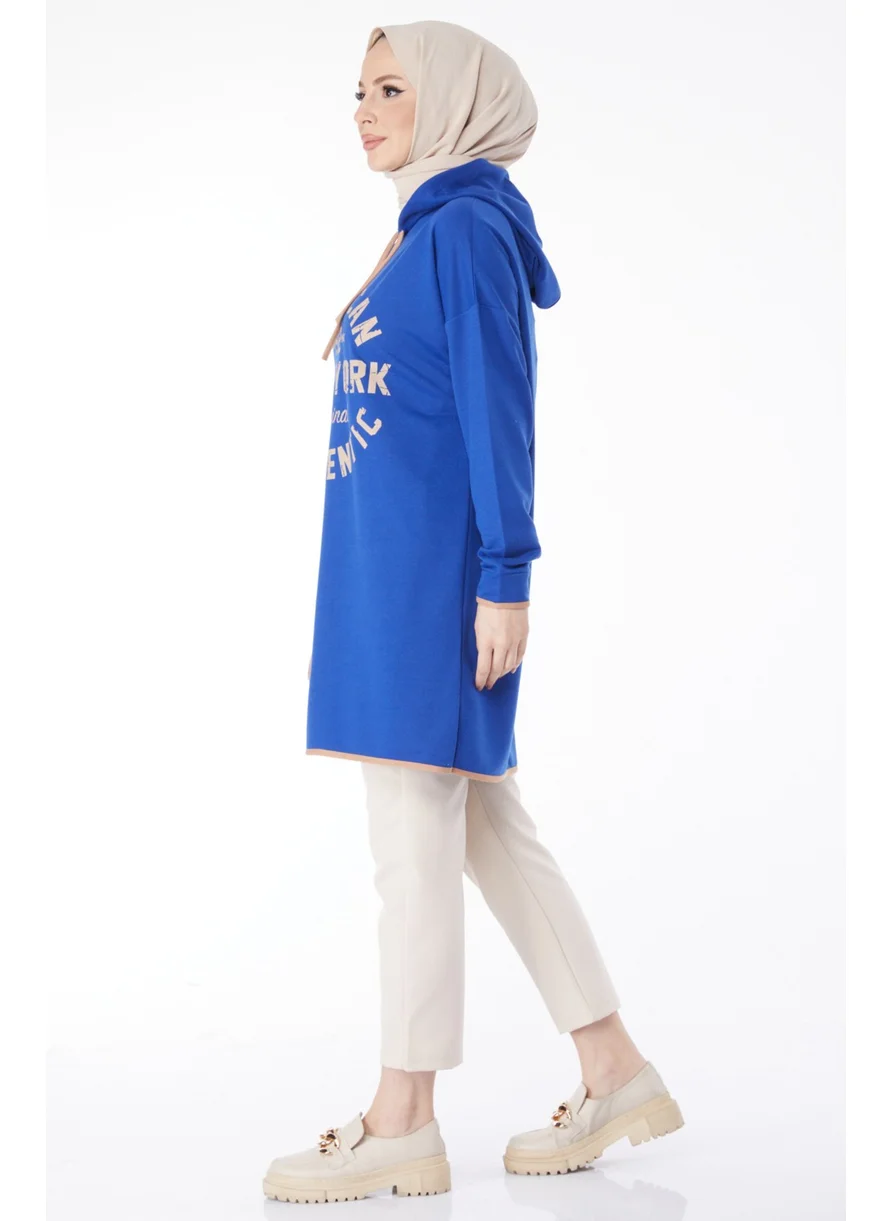 Tofisa 13130-SAKS Front Printed Sweatshirt