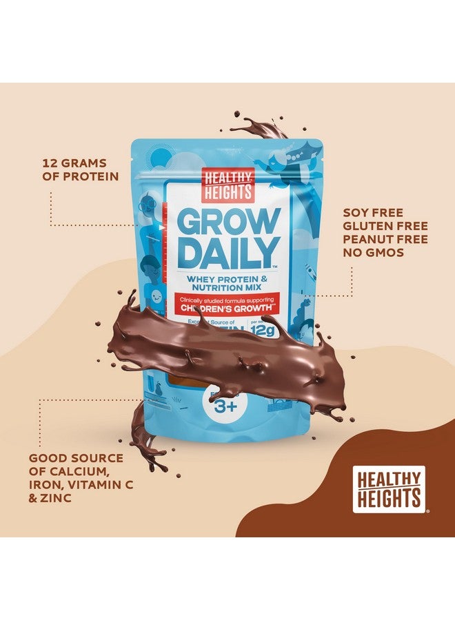 Healthy Heights مزيج مشروب البروتين اليومي للأطفال من هيلثي هايتس (شوكولاتة) - ميلك شيك غني بالبروتين للأطفال من سن 3 سنوات فما فوق - Image 3