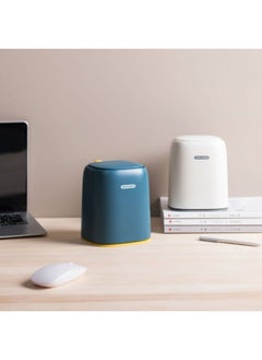 DANUBE HOME Kitchen Essentials Desktop Trash Can - 1200 ml - Greyish White - 13.8x13.8x16.9 cm  - Image 1