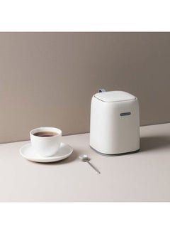 DANUBE HOME Kitchen Essentials Desktop Trash Can - 1200 ml - Greyish White - 13.8x13.8x16.9 cm  - Image 2