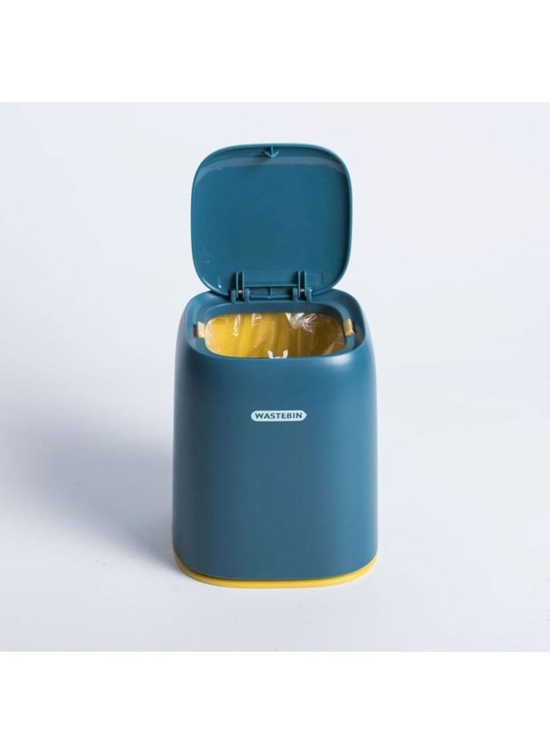 DANUBE HOME - Kitchen Essentials Desktop Trash Can - 1200 ml - Greyish White - 13.8x13.8x16.9 cm - Image 1