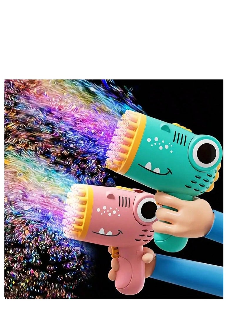 Automatic Dinosaur Bubble Machine, 10 Holes, Boys Girls Party Toy, Wedding Decoration, Summer Outdoor Party (Without Bubble Liquid and Battery, Need to Prepare Yourself) - Image 3