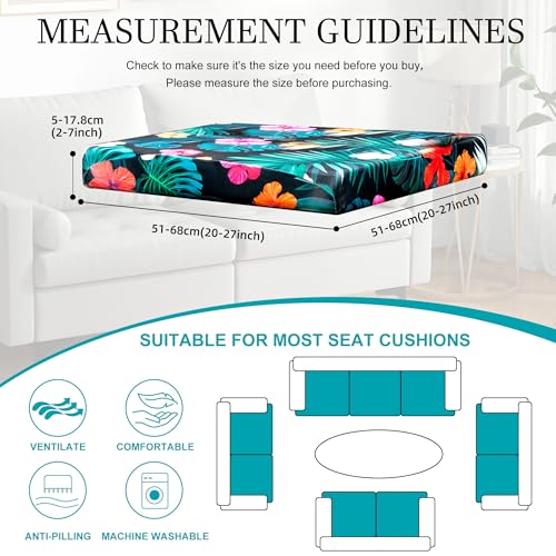 BIETYONE 12 Pcs Stretch Patio Cushion CoversOutdoor Couch Covers ReplacementOutdoor Couch Sofa Slipcoversfor Patio Furniture Cushion CoversWashable Reusable Furniture Protector Summer Night Cover Only - Image 3