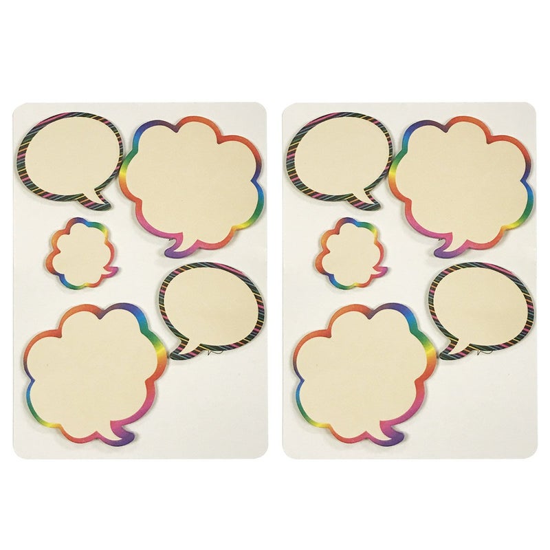 Wrapables Rainbow Thinking Bubble Sticky Notes Set of 2