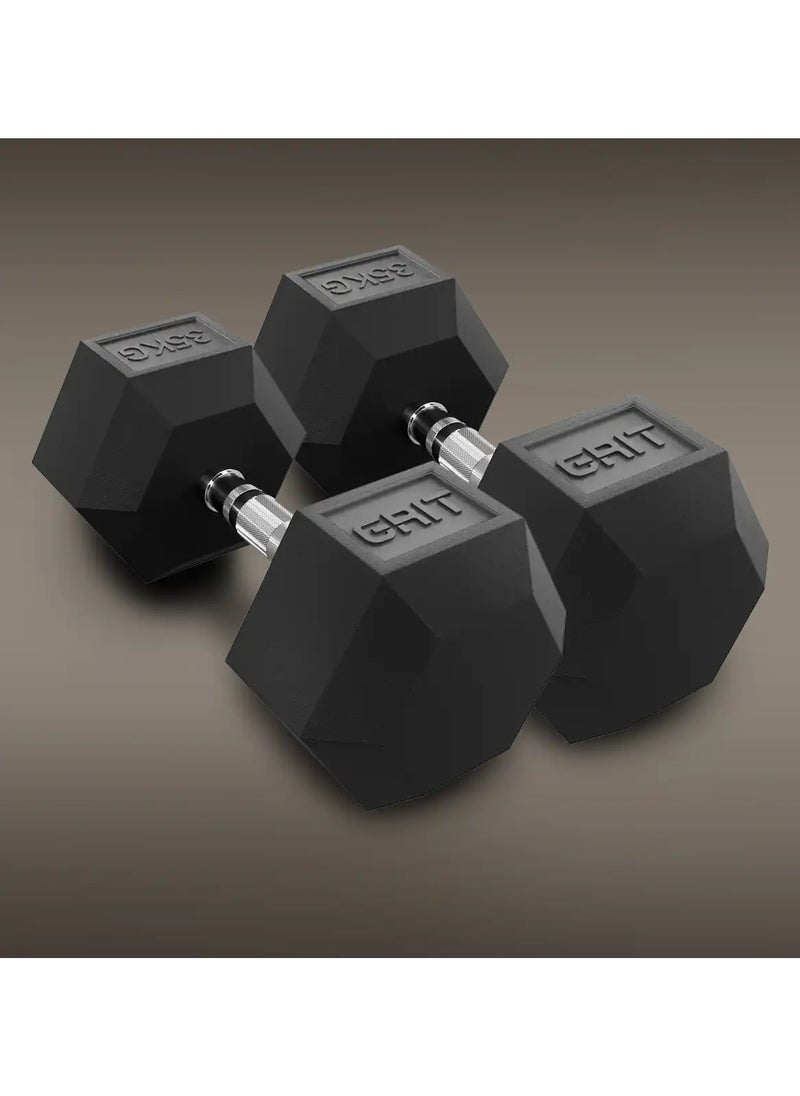 GRIT GRIT Hex Dumbbells - 35 kg Pair  - Image 1