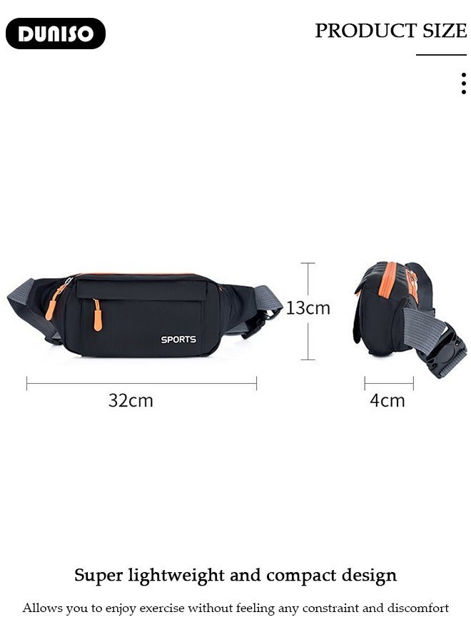 DUNISO Waist Pack for Men Women, Crossbody Waist Bag Pack Belt Bag for Travel Walking Running Hiking Cycling, Pouch Hip Bum Bag Chest Bag with Adjustable Strap For Gym Fitness Workout Travel Work Commuting  - Image 4