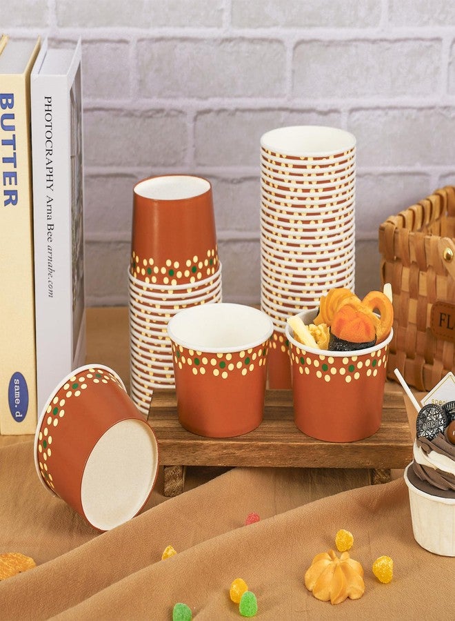 Whaline أكواب حفلات وايليندو 50 قطعة من بارو مكسيكي قابلة للتصرف سعة 9 أونصات من الطين الزخرفي لأطعمة الحلوى مثل الآيس كريم والحلويات لاحتفالات عيد الميلاد - Image 5