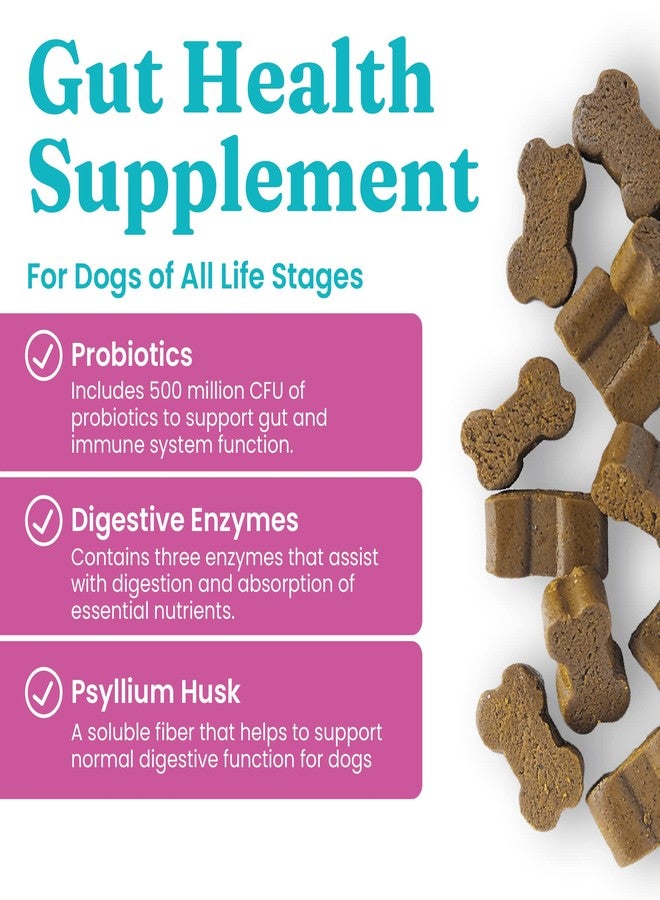 Solid Gold Dog Probiotics for Digestive Health - Probiotics for Dogs with Fiber & Digestive Enzymes for Bowel Support & Gut Health - Bacon Flavor Soft Chews to Support Digestion for All Ages - 120ct - Image 2