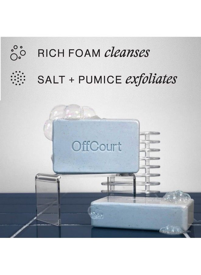 OffCourt - Exfoliating Body Soap Deep Cleansing And Best Exfoliating Soap For Men And Women. Nondrying Bar And Medium Strength Fresh Citrus Scent. For All Skin Types (5Oz 3 Pack) - Image 1