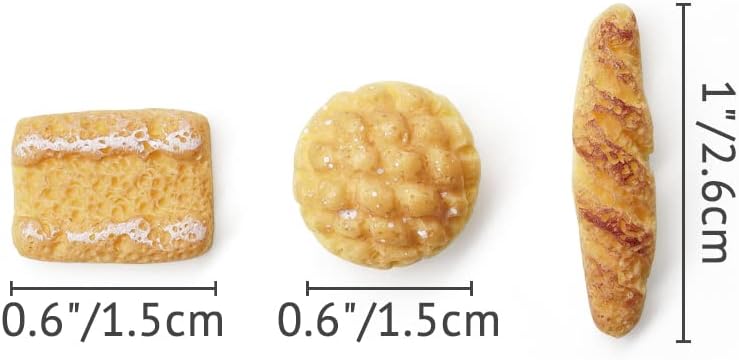 أودوريا 1/12 مصغرة خبز 6 قطع إكسسوارات ديكور بيت الدمى - Image 4