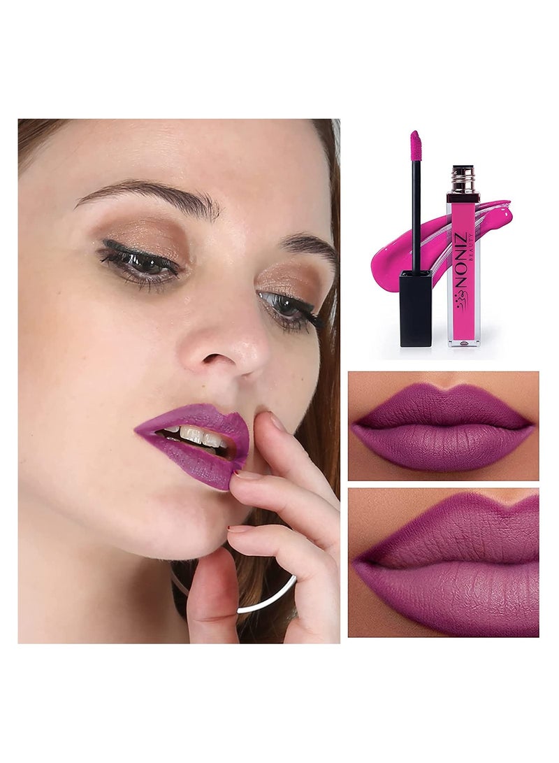 NONIZ BEAUTY NONIZ Liquid Lipstick Matte Finish - Waterproof Highly Pigmented 10 Lip Shades - Velvety Liquid Lipstick (Azalia Petal 42) - Image 2