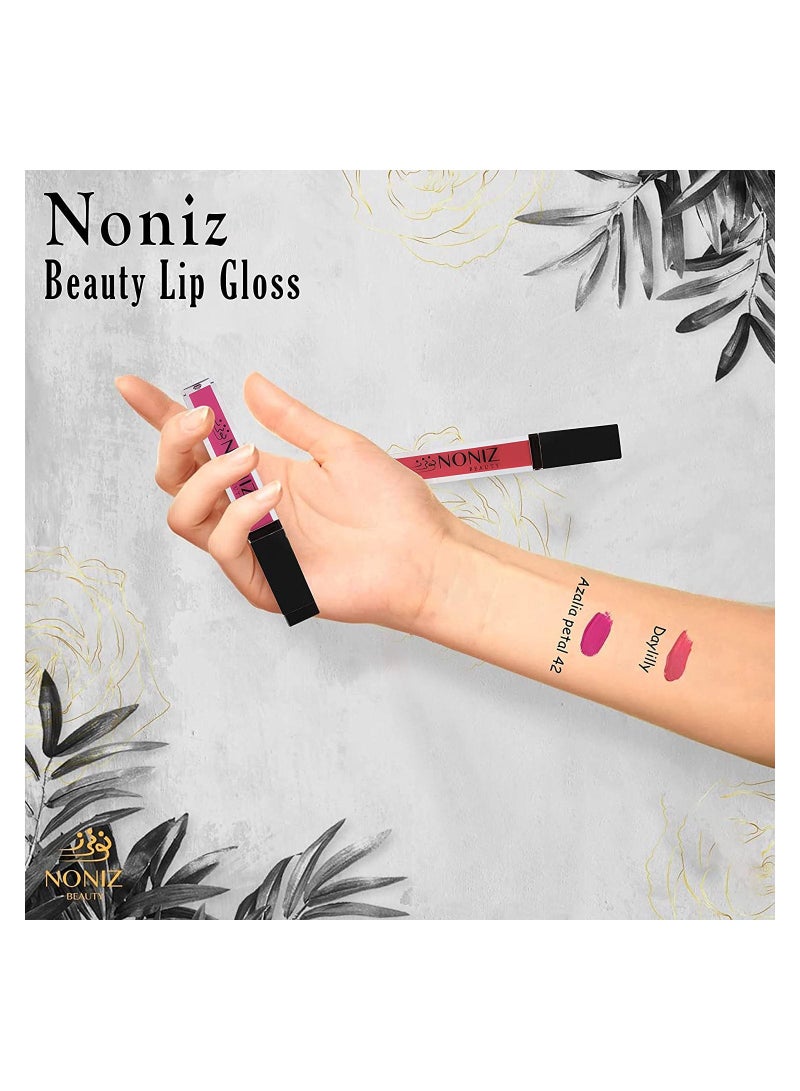 NONIZ BEAUTY NONIZ Liquid Lipstick Matte Finish - Waterproof Highly Pigmented 10 Lip Shades - Velvety Liquid Lipstick (Azalia Petal 42) - Image 4