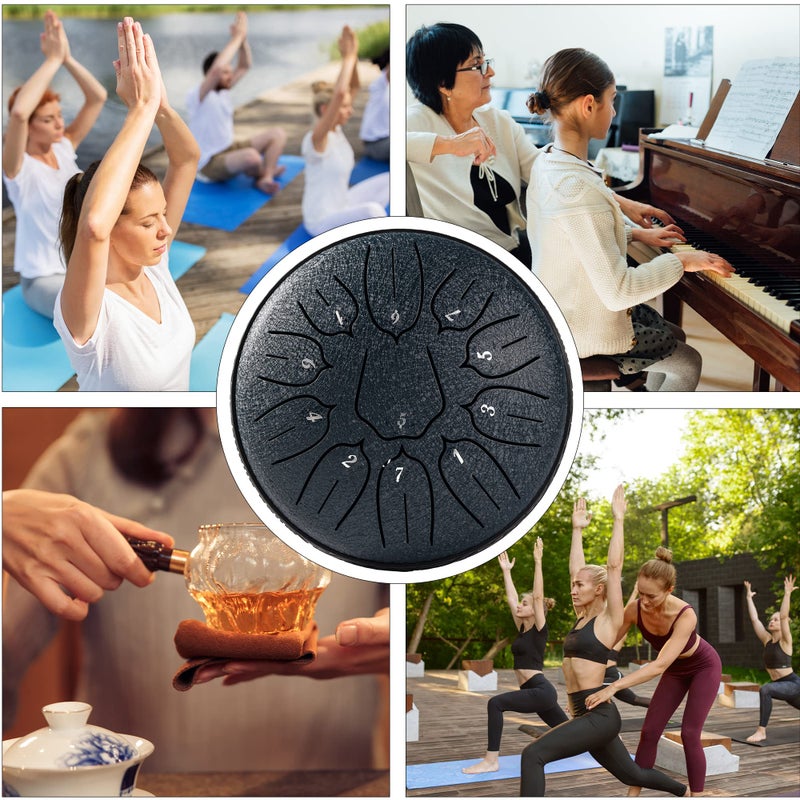 harmuhos Steel Tongue Drum 11 Note 6 Inches D-Key Tank Drum Handpan Drum Percussion Instrument for Meditation Entertainment Musical Education Concert Mind Healing Yoga - Image 5